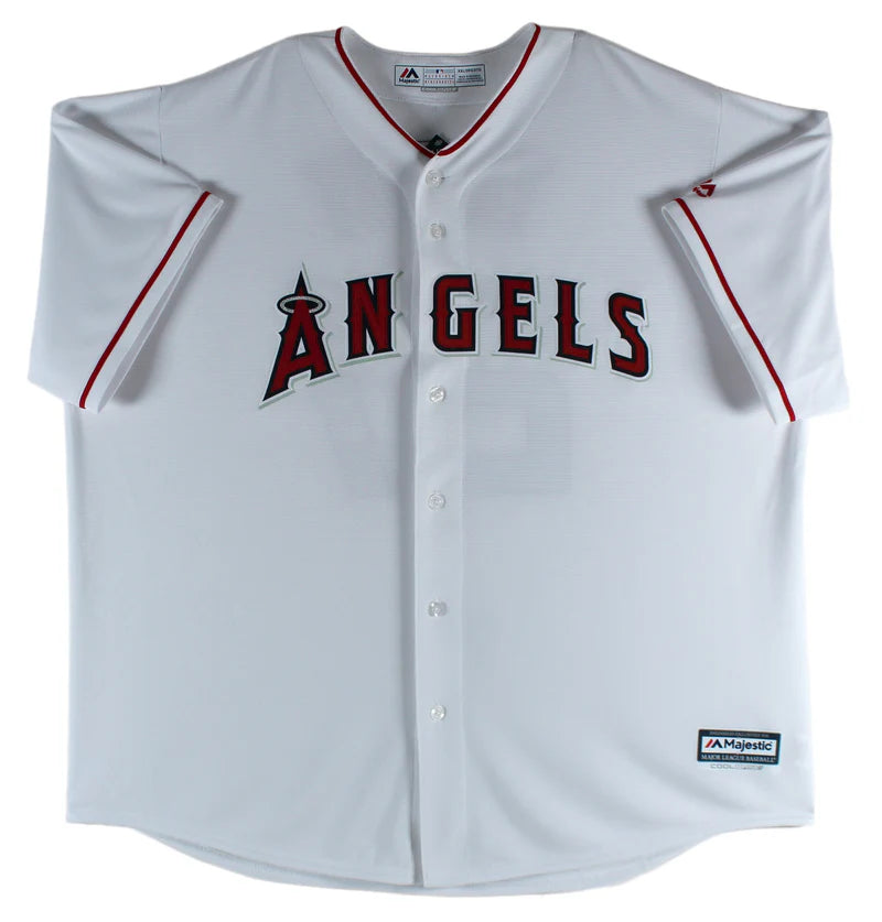 Mike Trout Signed White Majestic Cool Base Angels Baseball Jersey with MLB Holo